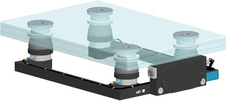 3d rendering of a force plate system